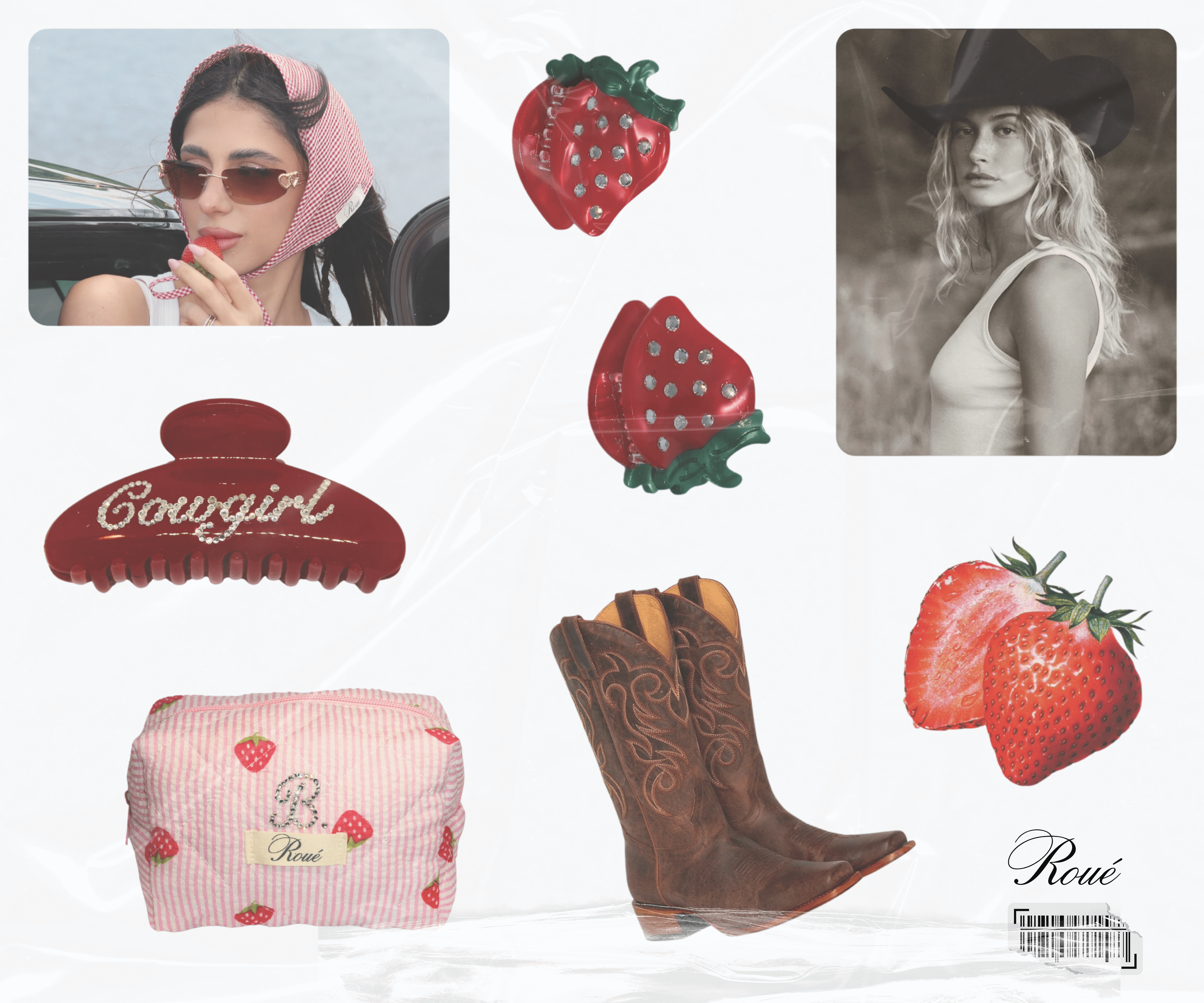 STRAWBERRY RODEO GIRLS 3D STICKER SET