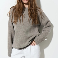 RELAXED KNIT SWEATER IN GREY