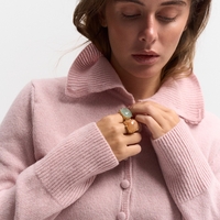 LIGHT PINK WOOL CARDIGAN