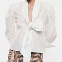 BOW DETAIL PUFF SLEEVE BLOUSE