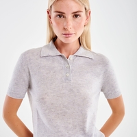 CASHMERE BLEND KNIT POLO