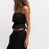 UTILITY BANDEAU TOP IN BLACK