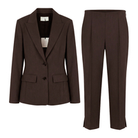 BROWN TAILORED CAPRI PANTS