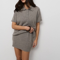 WOOL T-SHIRT WITH COLLAR