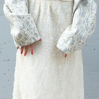 WHITE SEQUIN SKIRT