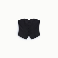 STRAPLESS TAILORED VEST TOP