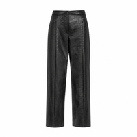 LEATHER CROCO TROUSERS