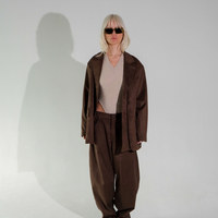 RELAXED FIT COFFEE BROWN TROUSERS