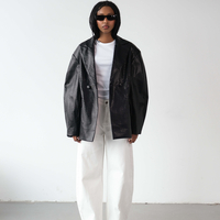 TEXTURED FAUX LEATHER JACKET