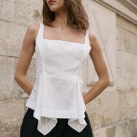 LINEN TOP IN WHITE
