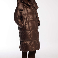 BROWN LONG PUFFER COAT