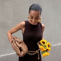 BROWN KNIT MAXI DRESS
