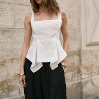 LINEN TOP IN WHITE