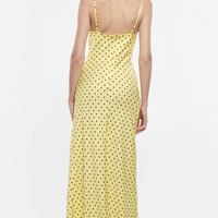 YELLOW POLKA DOT MAXI DRESS