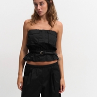 UTILITY BANDEAU TOP IN BLACK