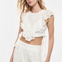 WHITE CROP TOP