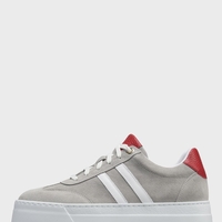 PLATFORM SNEAKERS – GREY & RED