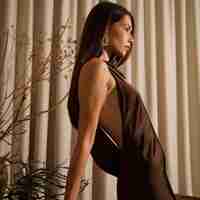 OPEN BACK SATIN MAXI DRESS