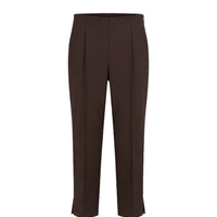 BROWN TAILORED CAPRI PANTS