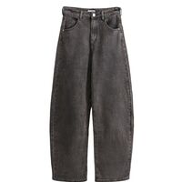WASHED BARREL LEG JEANS