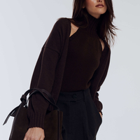 BROWN SUEDE MINI BAG