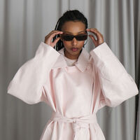 SHELL PINK FAUX TRENCH