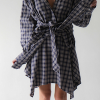 CHECKERED ASYMMETRIC CO-ORD SET