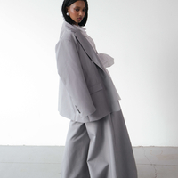 OVERSIZED TAILORED GREY BLAZER