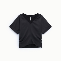 SATIN V-NECK BLOUSE