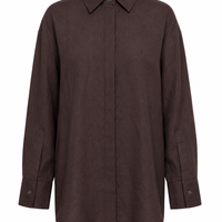 BROWN LINEN SHIRT