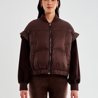 BOMBER JACKET WITH CLOTH SLEEVES