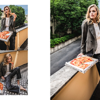 LACE-TRIM CHECK BLAZER