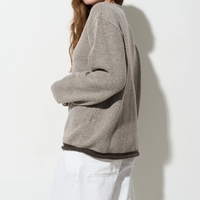 RELAXED KNIT SWEATER IN GREY