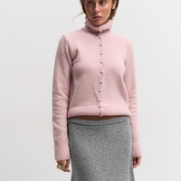 LIGHT PINK WOOL CARDIGAN