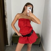 CARGO SKIRT IN RED