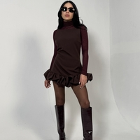 VEONCE DRESS IN MOCHA