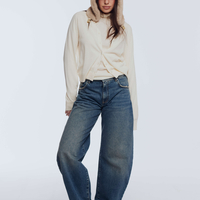 WHITE MERINO WOOL CARDIGAN