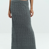 GREY WOOL SKIRT