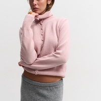 LIGHT PINK WOOL CARDIGAN