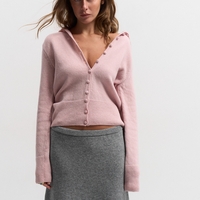 LIGHT PINK WOOL CARDIGAN