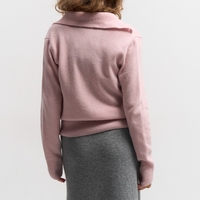 LIGHT PINK WOOL CARDIGAN