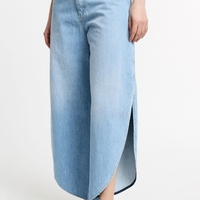 WIDE LEG SPLIT HEM JEANS