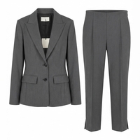 GREY TAILORED CAPRI PANTS