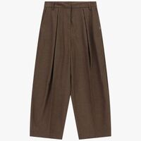 PLEATED BARREL LEG PANTS