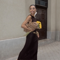 BROWN KNIT MAXI DRESS