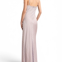 LIGHT BLUE POLKA DOT MAXI DRESS
