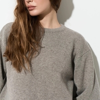 RELAXED KNIT SWEATER IN GREY