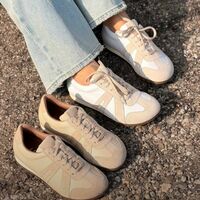 BEIGE RETRO SNEAKERS