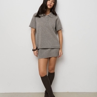 WOOL T-SHIRT WITH COLLAR