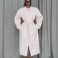 SHELL PINK FAUX TRENCH